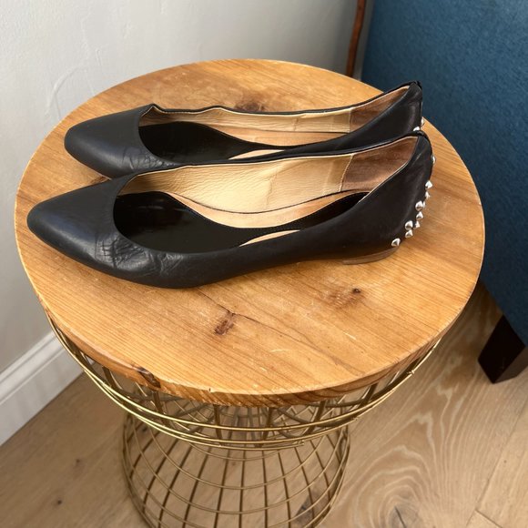 Alexander McQueen iconic black calf leather studded flat Size 36 / 6 - Picture 5 of 11